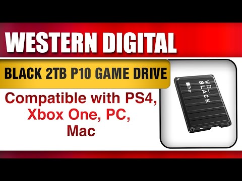 Western Digital Black 2TB P10 Game Drive, Compatible with PS4, Xbox One, PC, Mac - WDBA2W0