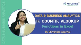 IF, COUNTIF, VLOOKUP Functions in Excel | Data & Business Analytics | Shivangee Agarwal