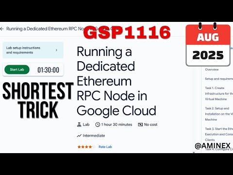 [NEW 2025] Running a Dedicated Ethereum RPC Node in Google Cloud | #GSP1116 | #qwiklabs | #arcade