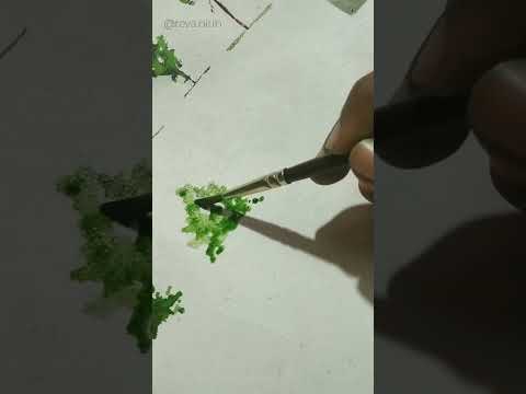 Watch till the end 🌳! #landscape #tree#rendering #watercolours #watercolor