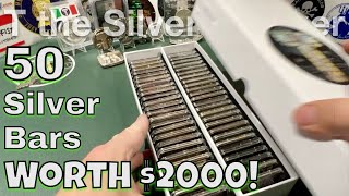 50 Silver Bars Worth $2,000!  Vintage Art Bars & More!
