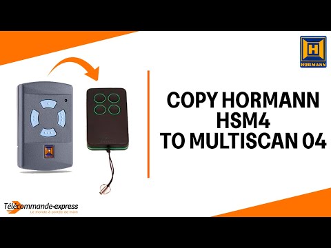 How to Copy a HORMANN HSM4 Remote to a MULTI SCAN 04 Cloning Remote