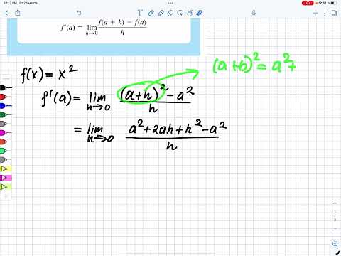 Derivative using definition