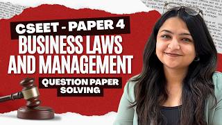 CSEET | June 2026 | Paper 4 - Business Laws and Management | Question Paper Solving - 02