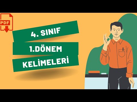 4. SINIF İNGİLİZCE 1. DÖNEM KELİMELERİ - QUIZ + PDF