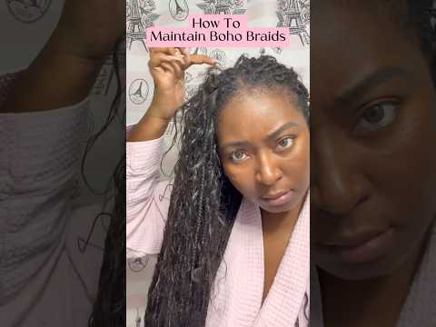 BOHEMIAN KNOTLESS BRAIDS MAINTENANCE✨ #summerhair #protectivehairstyles #bohobraids #howtowashbraids
