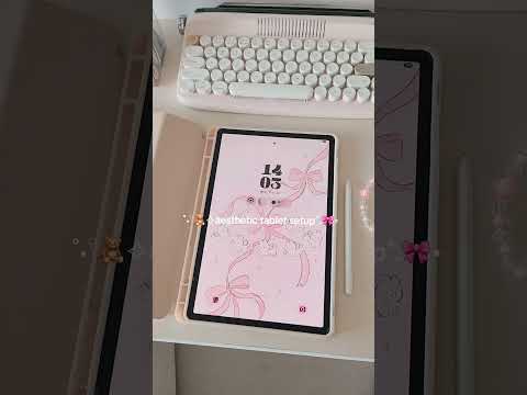 Samsung Tablet Aesthetic Customization 💌 Cute Pink Tablet Setup