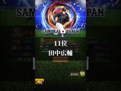 【プロスピa】個人的に思う2017年侍ジャパンリアタイ目線強さランキング #プロスピa #プロスピ #プロ野球 #ぷろすぴ