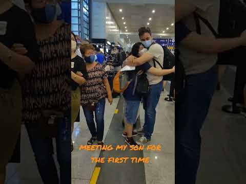 MEETING my Son for the FIRST TIME! after PANDEMIC #firstmeeting  #bestmoments #shorts