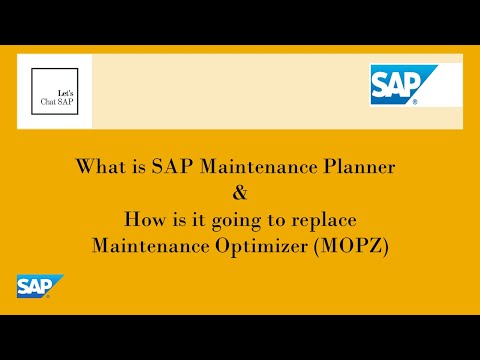 Part 1 - What is SAP Maintenance Planner & How is it going to replace MOPZ