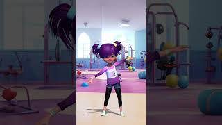 FitKid fun Bella plays the windmill #exercises #fitkid #fitnesslifestyle.