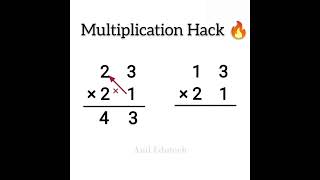 Multiply 2-Digit Numbers in Seconds! 😱🔥 | Fast Math Trick #aniledutechyt #trending