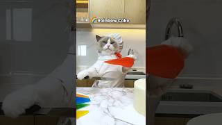 🌈🍰 Puff is whipping up a magical rainbow cake! Taste the colors! #RainbowBaking #thatlittlepuff