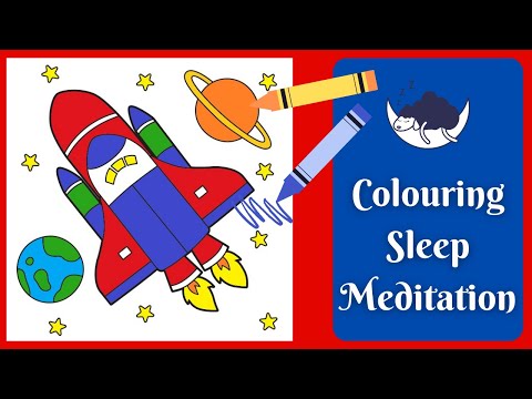 Fall Asleep FAST! 😴 Sleep Meditation for Kids. Guided Colouring Visualisation with Calming Music.