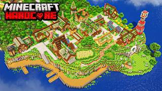 I Built a FARMING VILLAGE in Minecraft Hardcore