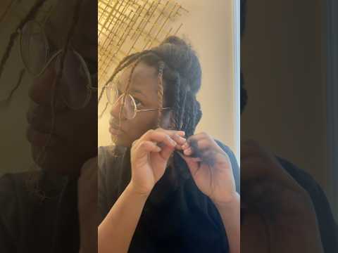 I saved time & energy with this no part method! #christianshorts  #naturalhair #hairreel #minitwists