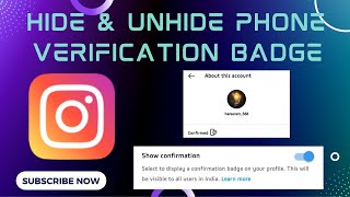 How to Hide & Unhide Phone Confirmation Badge On Instagram || Instagram Phone Confirmation Badge