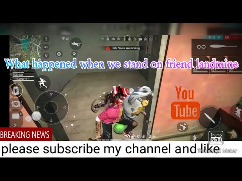 What happened when we stand on friend landmine||#freefireshorts #short #viral #trending