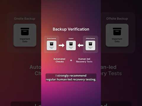 Verify Your Backups: Don't Trust, Test! #cybersecurity