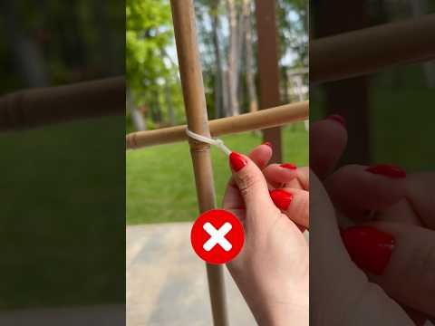 Useful DIY gardening knot (diy trellis) #gardening #gardeningtips #garden #shorts #tips #diy