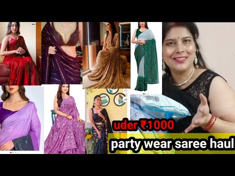 party wear saree haul uder ₹1000 | affordable saree haul | flipkart latest saree haul. flipkart haul