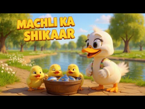 Machli Ka Shikaar | Duck Family Kids Poem | Urdu & Hindi Story Poem | @DooDahDoo