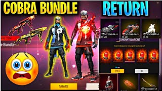 Free Fire Cobra Bundle Full Review |Return Date, Animation & New Event Details |FF Cobra Bundle 2025