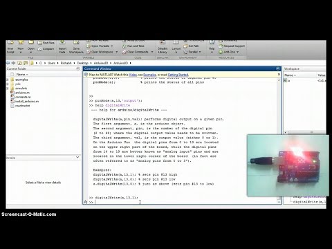 MATLAB & ARDUINO interfacing - digitalWrite(LED)