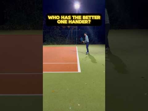 Who has the better one hander⬇️ #tennis #backhand #tennisplayer #tenniscoach #onehandedbackhand