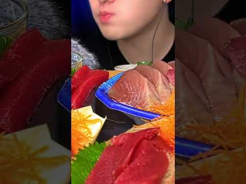ASMR "Sashimi" Tuna, Otoro, Chutoro, Scallop, Salmon, Bonito, Horse Mackerel | Mukbang