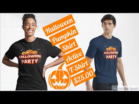 Halloween Pumpkin Shirt Active T-Shirt $25.00 link 👇