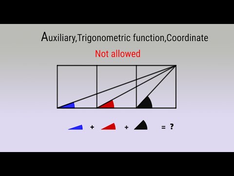 If without auxiliary, trigonometric function and coordinate. Can you solve this problem?