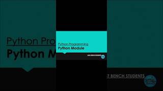 Python Module | Full video link in play button ▶️ | #shorts #python #education #study #students