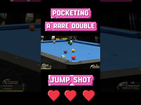 RARE DOUBLE JUMP SHOT #billiards# #9ball #pool #8ball