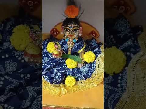 Laddu Ji ka Shringar on Durga Panchami#durgapuja2024#harekrishn#laddugopalpuja#shringar#radheradhe