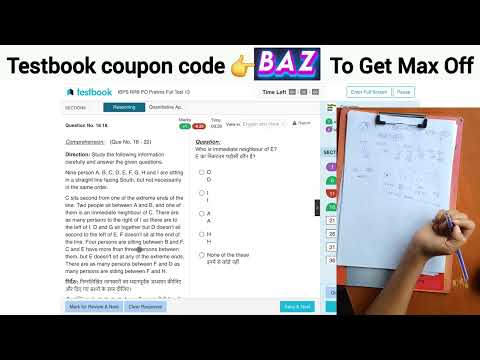 📚✍️Testbook RRB PO live mock test-14 | Testbook pass pro coupon code | Testbook coupon code
