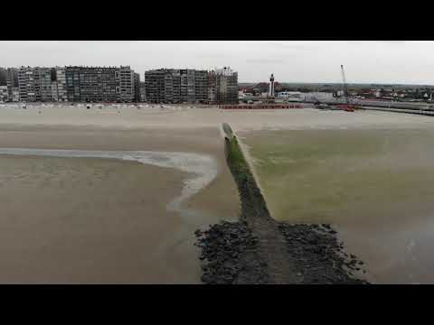 4K Drone Footage of Belgium's North Sea Beach