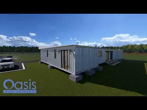 7x Shipping Container Home — 7×40′ HC (I-Shape) | 3D Walkthrough