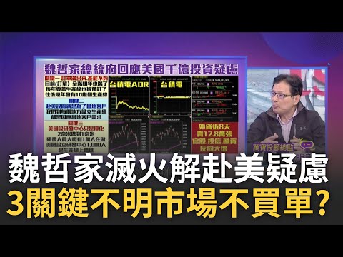 台積電死守千元! 魏哲家三正面回擊"美積電"外界疑慮 產能就是不夠! 台積電美擴廠為訂單.客戶..市場不買單?│陳斐娟 主持│20250307│關我什麼事 feat.蔡明彰.林昌興