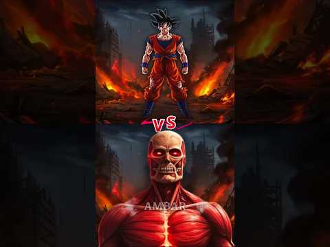 Colossal Titan vs Goku, Piccolo, Vegeta... #dragonball #shingekinokyojin #battle #shorts #goku