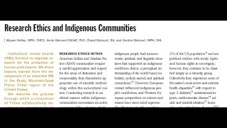 17. Ethics in Science: Science and Indigenous Communities