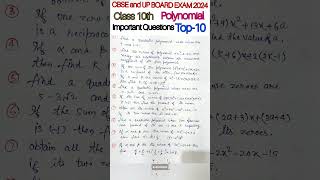 10 Most Repeated Questions From Polynomials Class 10 | CBSE 10th Maths Chapter-2 Important Questions