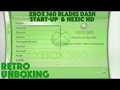 Xbox 360 Elite 2008 'Blades' Dash Start & Set-Up + Hexic Gameplay In Glorious 1080p !!