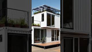 Modern Shipping Container Home with Solar Power 🌿☀️ Sustainable Living Design #ShippingContainerHome