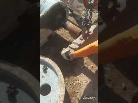 Stone crushing machine shaft replacement