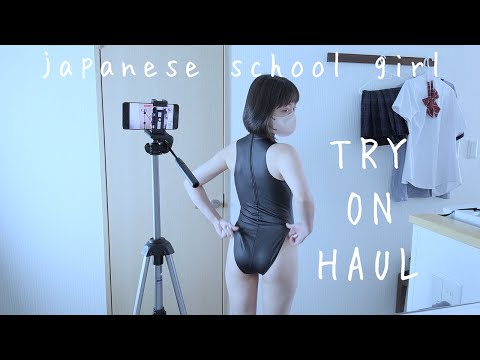japanese school girl see through NO BRA try on haul part003｜mio kyuuna