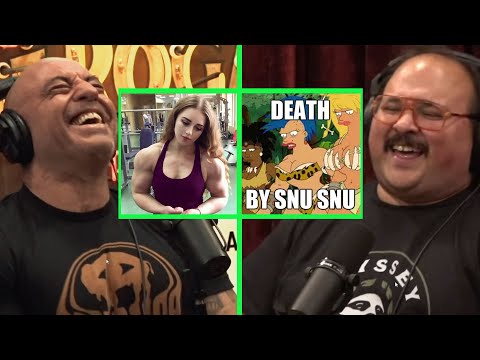 Joe Rogan: muscular women, death by thighs and women projects 😂😂 #joerogan #stavros #muscularwoman