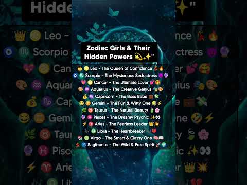 🌟 Zodiac Girls & Their Hidden Powers! ♈♉♊♋♌♍♎♏♐♑♒♓ #zodiacsign