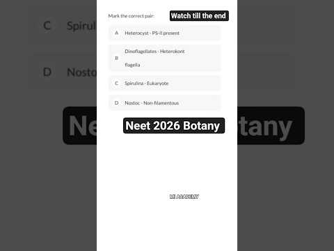 NEET 2026 Botany Most Important Questions | Biology MCQs for NEET Preparation#neet2026 #aipmt