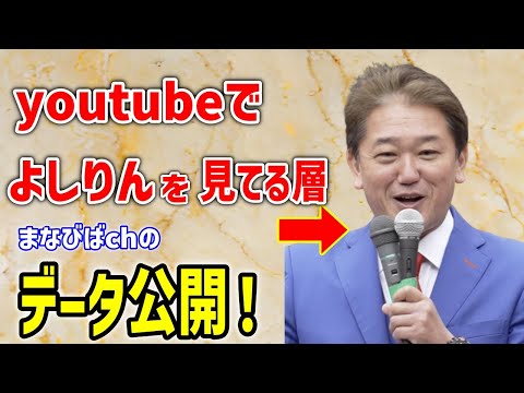 吉野さんを支持してるchはどんな層？まなびばchの管理画面からデータを公開！ #吉野敏明 #日本誠真会
